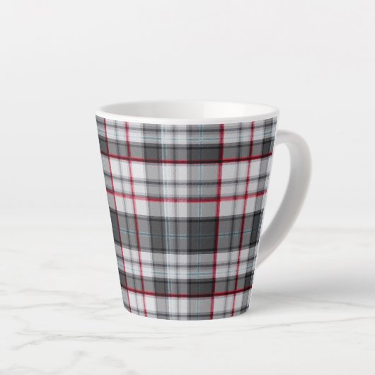 Grautexturierte Tartan kariert Milchtasse (Rechte Ecke)