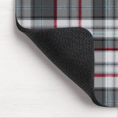 Grautexturierte Tartan kariert Mousepad (Ecke)