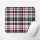 Grautexturierte Tartan kariert Mousepad (Mit Mouse)