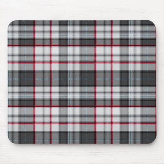 Grautexturierte Tartan kariert Mousepad (Vorne)