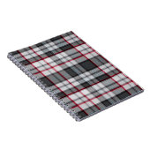 Grautexturierte Tartan kariert Notizblock (Rechte Seite)
