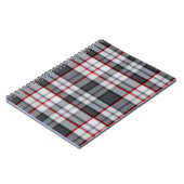 Grautexturierte Tartan kariert Notizblock (Linke Seite)