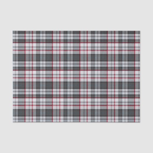 Grautexturierte Tartan kariert Seidenpapier (Vorderseite)