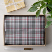 Grautexturierte Tartan kariert Seidenpapier (Geschenk)