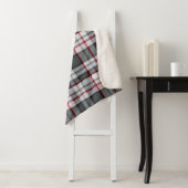 Grautexturierte Tartan kariert Sherpadecke (Beispiel)