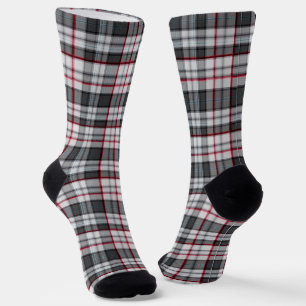 Grautexturierte Tartan kariert Socken