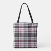 Grautexturierte Tartan kariert Tasche (Rückseite)