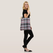 Grautexturierte Tartan kariert Tasche (Am Model)