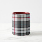 Grautexturierte Tartan kariert Tasse (Zentrum)