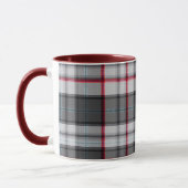 Grautexturierte Tartan kariert Tasse (Links)