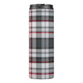 Grautexturierte Tartan kariert Thermosbecher (Rückseite)