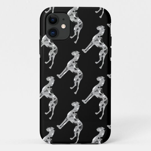 Grautiger Doggensilhouette Case-Mate iPhone Hülle (Rückseite)