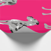 Grautiger Doggensilhouette Geschenkpapier (Ecke)