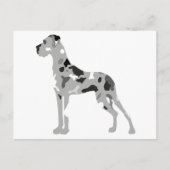 Grautiger Doggensilhouette Postkarte (Vorderseite)