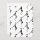 Grautiger Doggensilhouette Postkarte (Vorne/Hinten)