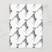 Grautiger Doggensilhouette Postkarte (Vorderseite)