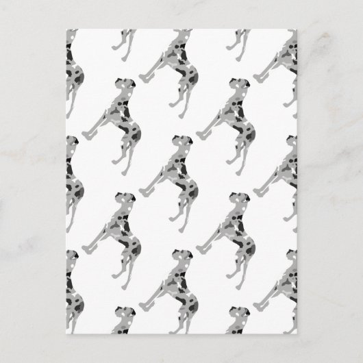 Grautiger Doggensilhouette Postkarte (Vorderseite)