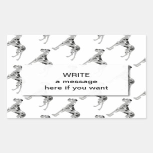 Grautiger Doggensilhouette Rechteckiger Aufkleber