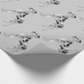 Grautiger Merle Deutsche Dogge Geschenkpapier (Ecke)