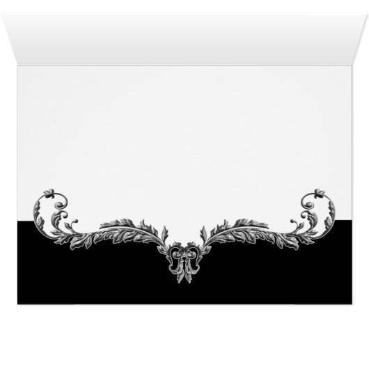 Grautische Tischkarte (Innenansicht Horizontal (Unten))