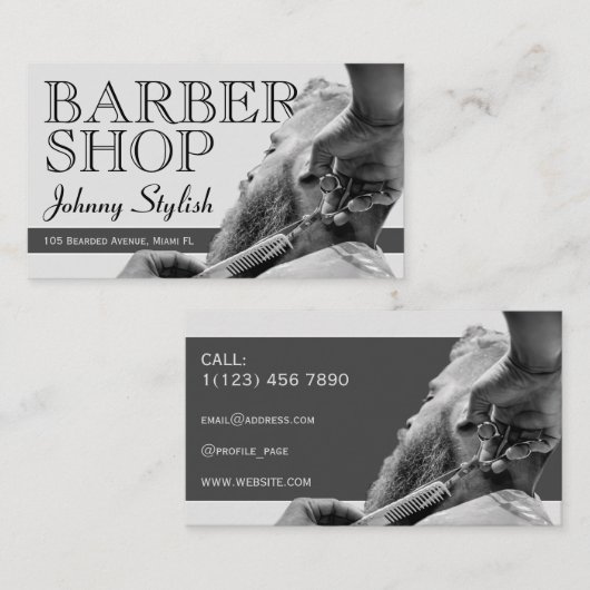 Grautonbarren Visitenkarte (Vorne/Hinten)