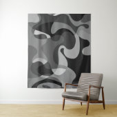 Grautöne abstrakte, Wirble Bio Formen Wandteppich (Beispiel)