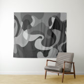 Grautöne abstrakte, Wirble Bio Formen Wandteppich (Beispiel (Horizontal))