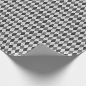 Grautöne Argyle-Geschenkpapier Geschenkpapier (Ecke)