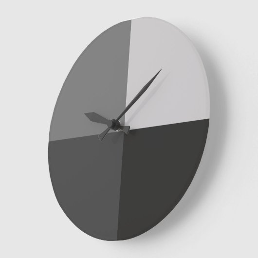 Grautöne moderne geometrische Wanduhr (Winkel)