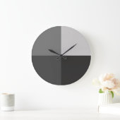 Grautöne moderne geometrische Wanduhr (Zuhause)