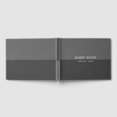 Grautöne Vintages Imitat Leder Gästebuch (Voll)