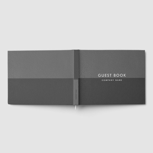 Grautöne Vintages Imitat Leder Gästebuch (Voll)
