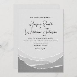Grautorn Papier Berge Hochzeit Einladung