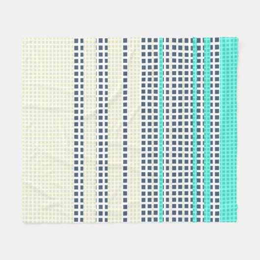 Grautürkis kariert fleecedecke (Vorderseite (Horizontal))