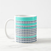 Grautürkis kariert kaffeetasse (Links)