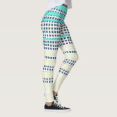 Grautürkis kariert leggings (Rechts)