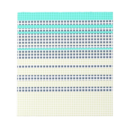 Grautürkis kariert notizblock (Vorderseite)