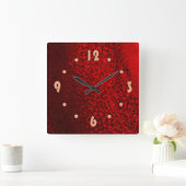 Grautürkis karierte Uhr (Zuhause)