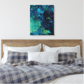 Grautürkis und gelb leinwanddruck (Insitu (Schlafzimmer))