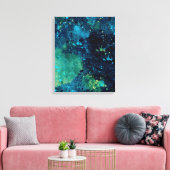 Grautürkis und gelb leinwanddruck (Insitu (Wohnzimmer))