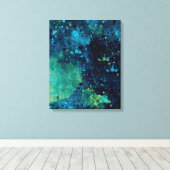 Grautürkis und gelb leinwanddruck (Insitu (Holzboden))