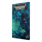 Grautürkis und gelb mini klemmbrett (Gewinkelt2)