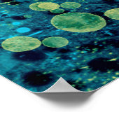 Grautürkis und gelb poster (Ecke)