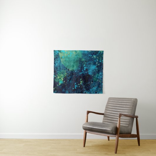 Grautürkis und gelb wandteppich (Beispiel (Horizontal))