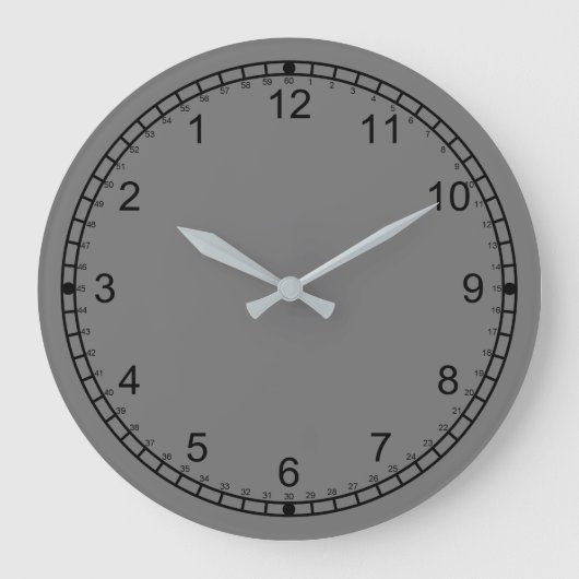 Grauuhr Große Wanduhr (Vorderseite)