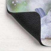 Grauvogel im Vogelbad Mousepad (Ecke)