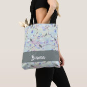 Grauvögel mit Blume Tasche (Von Nahem)