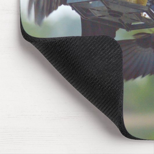 Grauvögel Schwarzvögel Mousepad (Ecke)