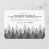 Grauwaldreiches Holz - Hochzeitsdetails Begleitkarte (Vorderseite)