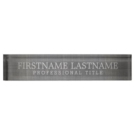 Grauwäsche - Grundname und Beruflicher Titel Namensplakette (Vorderseite)